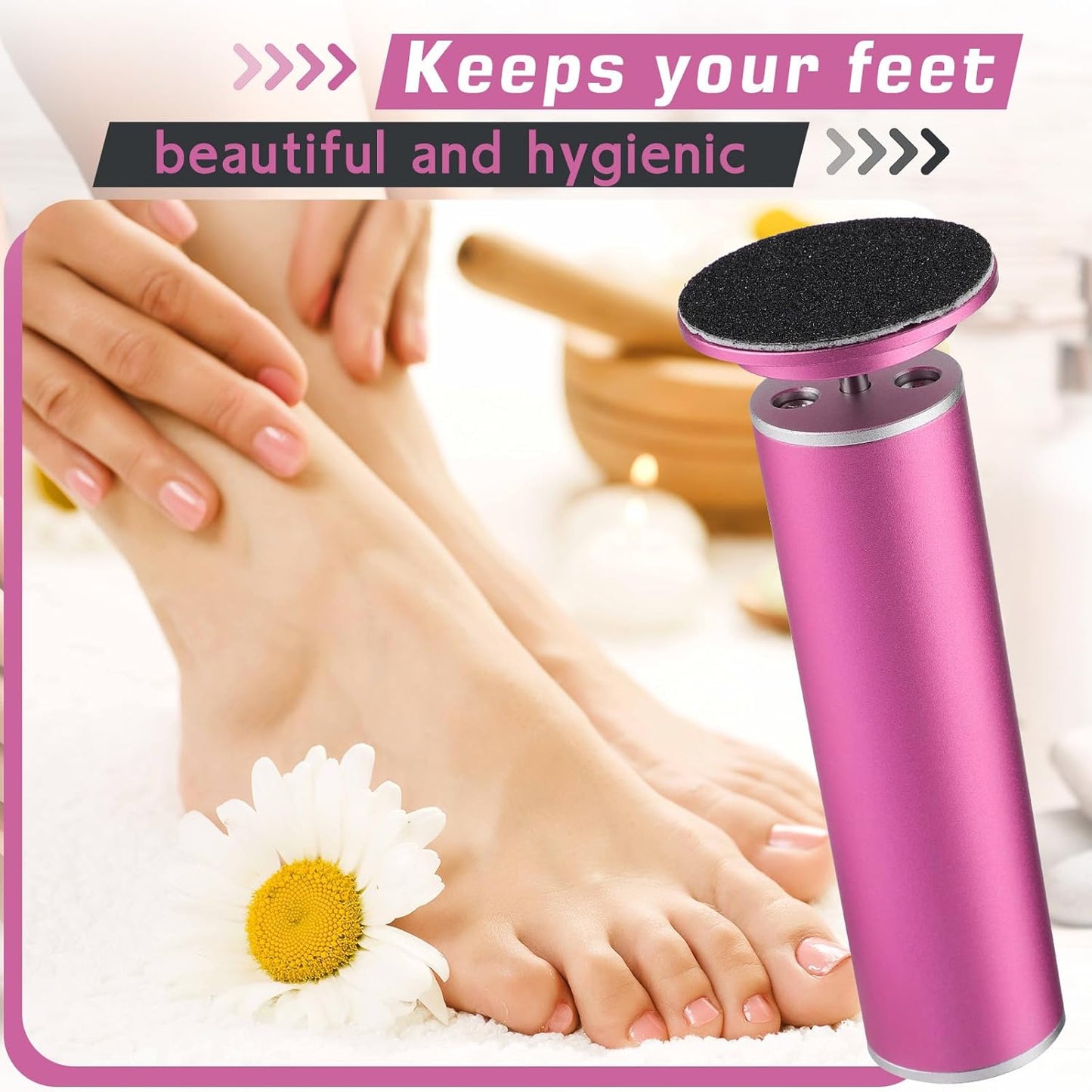 Professional Electric Callus Remover with Speed Control and 60 Replacement Sandpaper Disks - Ultimate Foot Care Tool for Smooth, Soft Feet