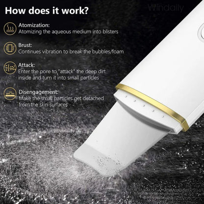 Revitalize Your Skin with the Ultrasonic Skin Care Spatula - Blackhead Remover & Facial Exfoliation Tool