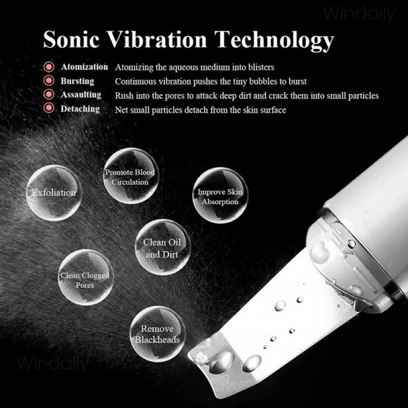 Revitalize Your Skin with the Ultrasonic Skin Care Spatula - Blackhead Remover & Facial Exfoliation Tool