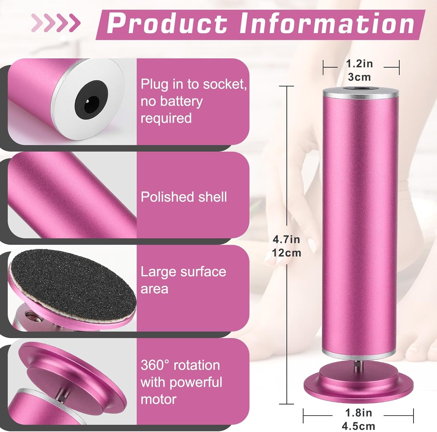 Professional Electric Callus Remover with Speed Control and 60 Replacement Sandpaper Disks - Ultimate Foot Care Tool for Smooth, Soft Feet