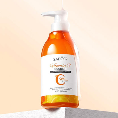 Revitalize Your Skin with Vitamin C & Lemon Niacinamide Body Wash - Jumbo 16.9Oz for Deep Cleansing and Nourishing Care!