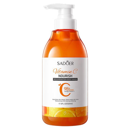 Revitalize Your Skin with Vitamin C & Lemon Niacinamide Body Wash - Jumbo 16.9Oz for Deep Cleansing and Nourishing Care!