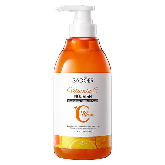 Revitalize Your Skin with Vitamin C & Lemon Niacinamide Body Wash - Jumbo 16.9Oz for Deep Cleansing and Nourishing Care!